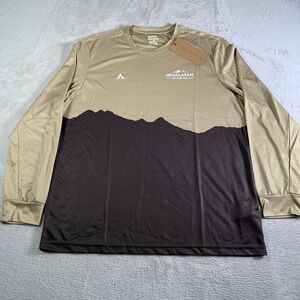 Royal Enfield Shirt Mens Large Beige Himalayan Long Sleeve Jersey Motorcycle NEW